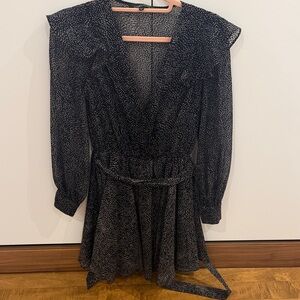 Dynamite Black and White Long Sleeve Dress